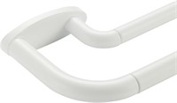 Double Curtain Rods Matte White