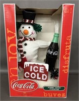 Coca Cola Fiber Optic Snowman Light