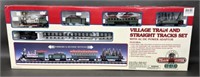 Vintage Lemax Village Train & Straight Tracks Set