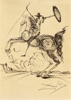 Salvador Dali (1904-1989) Ink Sketch Don Quixote