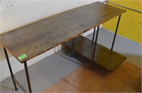 Modern Industrial Side Table with Finished