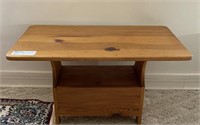 Pine Coffee Table With Storage Compartment