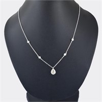 APPR $2200 Moissanite Necklace 2 Ct 925 Silver