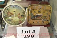 (2) Vintage Alarm Clocks: