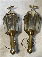 Ornate Outdoor Light Fixtures With Eagle Tops