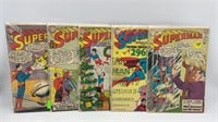 (5) 12 cent DC Superman comic books