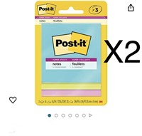 X2 Post-it Super Sticky Notes, 3" x 3", Miami