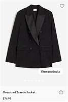 Size XXL oversized tuxedo jacket (women’s) H&M