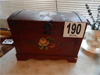 SMALL HAND-PAINTED TRUNK 13"X16"X12"