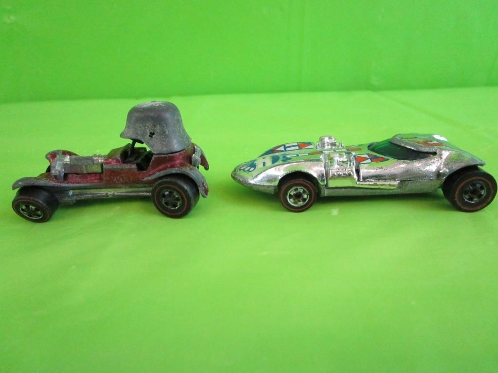 1968 Twinmill Redline Hot Wheel & 1969 Red Baron