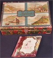 Vintage box marked "Postcards" on lid with