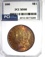 1886 Morgan MS66 LISTS $450