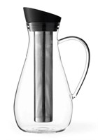 Tea Infusing Carafe with Filter, Black, 1.4 Liter