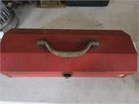Red Metal Toolbox w/Contents