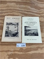 (2) Vintage Hot Springs AR National Park Booklets