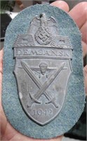 WWII German 1942 Demyansk Shield Badge REPRO