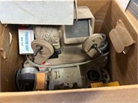 Vintage projector, with slides and accesories