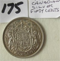 1937 Canadian Silver Fifty Cents Coin