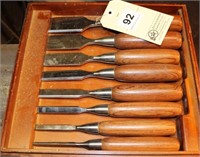 Set of 8 Wood River wood chisels 1/4" to 1 1/2"
