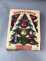 Shiny brite glass Christmas tree ornaments