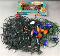 Assortment of Christmas lights and 10 moms