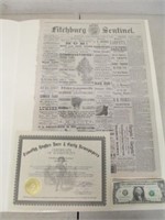 Antique Fitchburg Daily Sentinental June 23, 1881