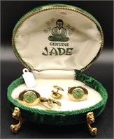 Jade Cuff Links