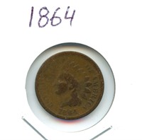1864 Indian Head Cent - Pointed Bust