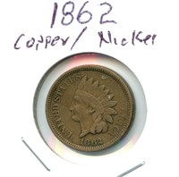 1862 Indian Head Cent - Copper/Nickel