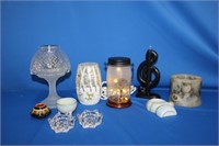 Candle & light lot including tea light lamp,