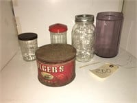 ANT FOLGER'S CAN, COFFEE JAR, AND MORE