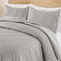 $43 3-Piece  Gray King Size Quilt Set