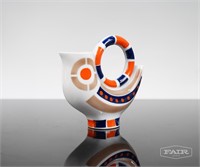 Painted Spanish Porcelain Horn/Pitcher