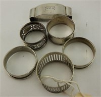 (6) Sterling napkin rings