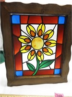 Faux Stained Glass Sunflower, Small Serving Tray