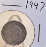 1947 Georgivs VI Canadian Silver Dime