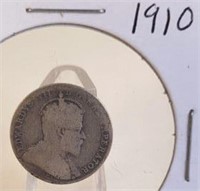 1910 Edwardvs VII Canadian Silver Dime