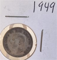 1949 Georgivs VI Canadian Silver Dime