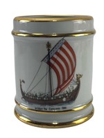 Limoges Antique Porcelain Ship Medicine Jar