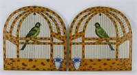 Porcelain Bird Cage Plaques