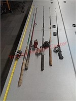 5 fishing poles