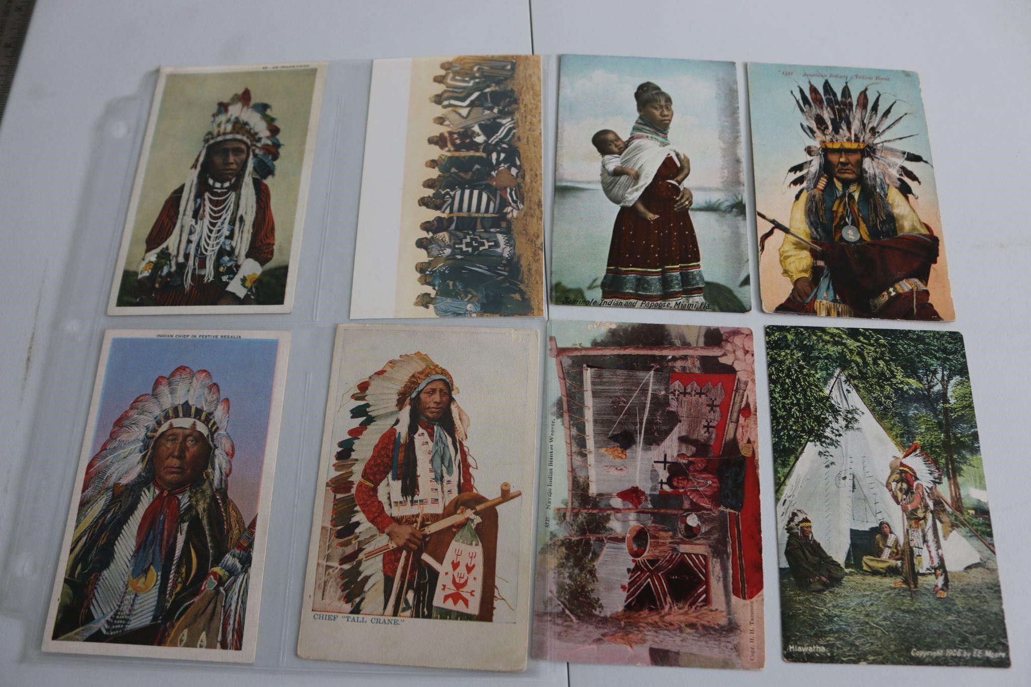 8- Native American Postcards Group A