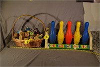 76: Fisher Price bowling and wood blocks