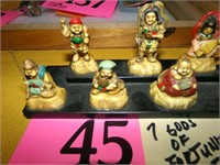 SEVENS GODS OF FORTUNE NETSUKE JAPAN FIGURINES