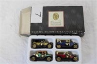 CLASSIC AUTOMOTIVE VINTAGE REPLICA CAR SET OF 4