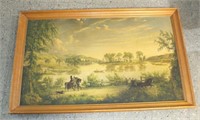 FRAMED PAINTING ON BOARD