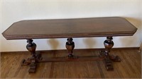 Antique Mahogany Library Console. Mint Cond