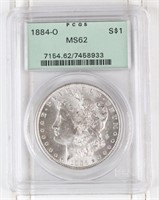 1884-O Morgan Silver Dollar PCGS MS 62