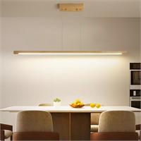 Mikeru Wooden Linear Pendant Light,Modern Chandeli