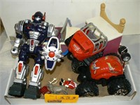 FLAT WITH TRANSFORMER, ASSORTED TOYS